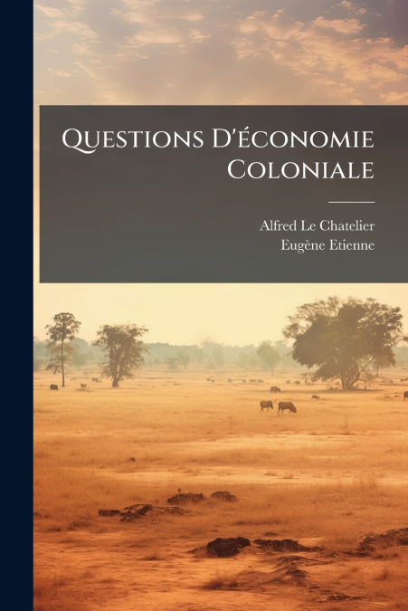 Questions D’économie Coloniale
