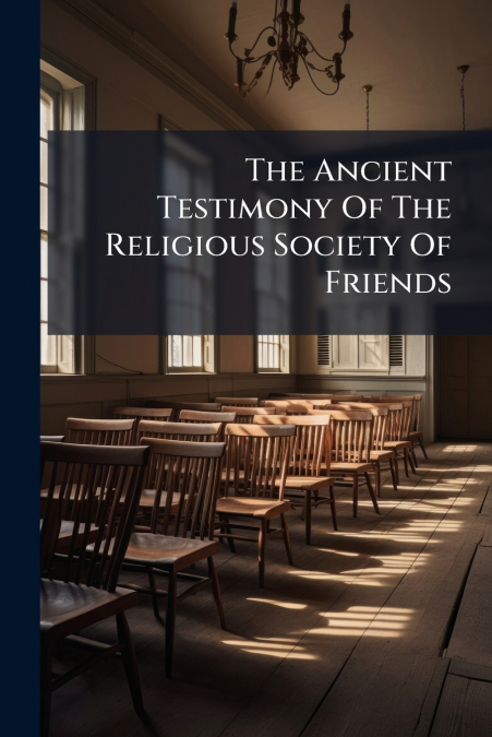 The Ancient Testimony Of The Religious Society Of Friends