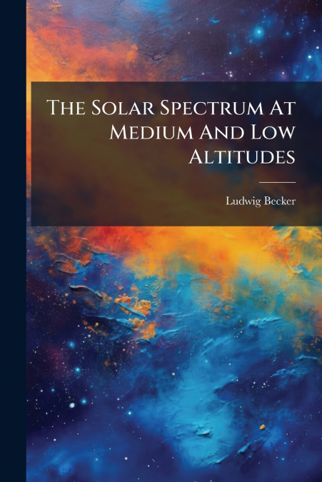 The Solar Spectrum At Medium And Low Altitudes