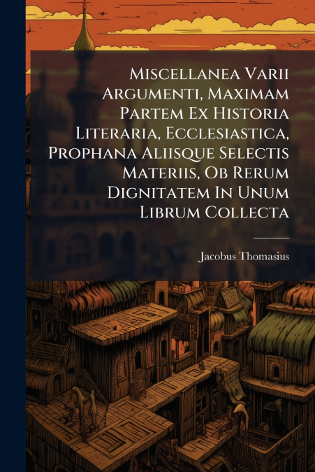 Miscellanea Varii Argumenti, Maximam Partem Ex Historia Literaria, Ecclesiastica, Prophana Aliisque Selectis Materiis, Ob Rerum Dignitatem In Unum Librum Collecta