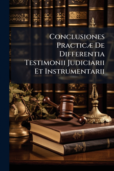 Conclusiones Practicæ De Differentia Testimonii Judiciarii Et Instrumentarii