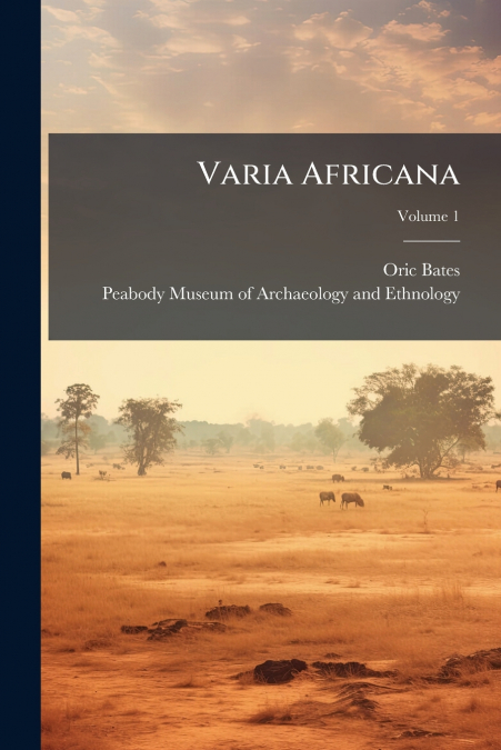 Varia Africana; Volume 1