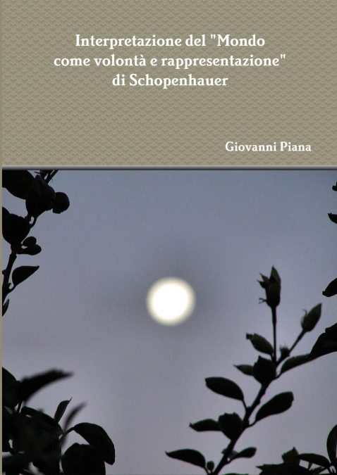 Interpretazione del 'Mondo come volontà e rappresentazione' di Schopenhauer