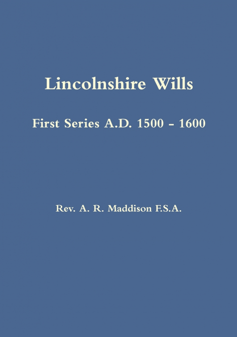 Lincolnshire Wills