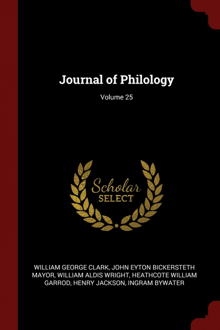 Journal of Philology; Volume 25