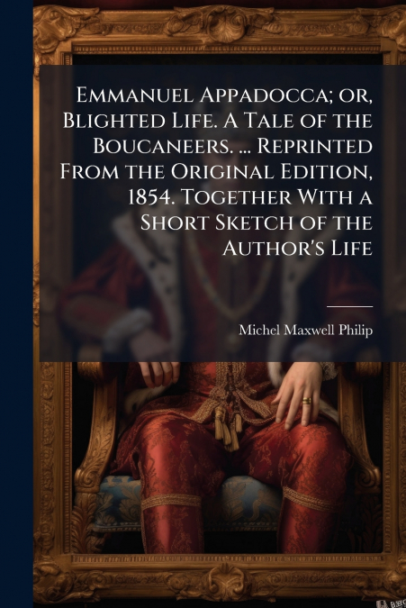 Emmanuel Appadocca; or, Blighted Life. A Tale of the Boucaneers. ... Reprinted From the Original Edition, 1854. Together With a Short Sketch of the Author’s Life