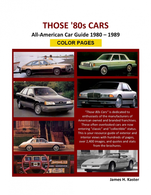 Those 80s Cars - American Catalog - Color Pages