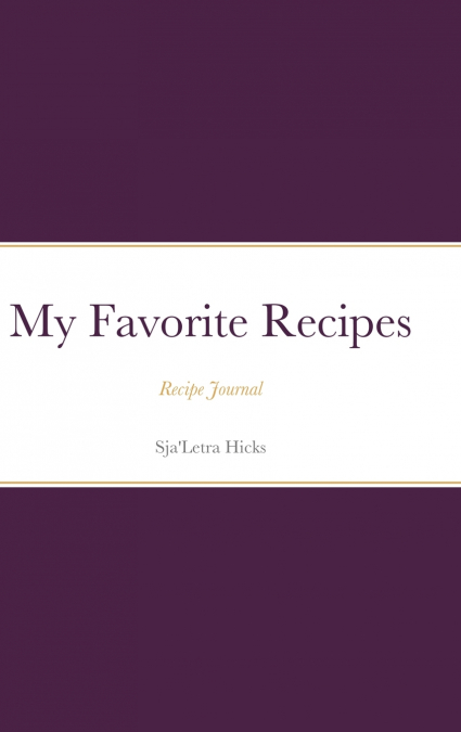 My Favorite Recipe Book