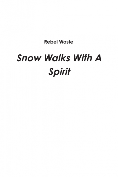 Snow Walks With A Spirit