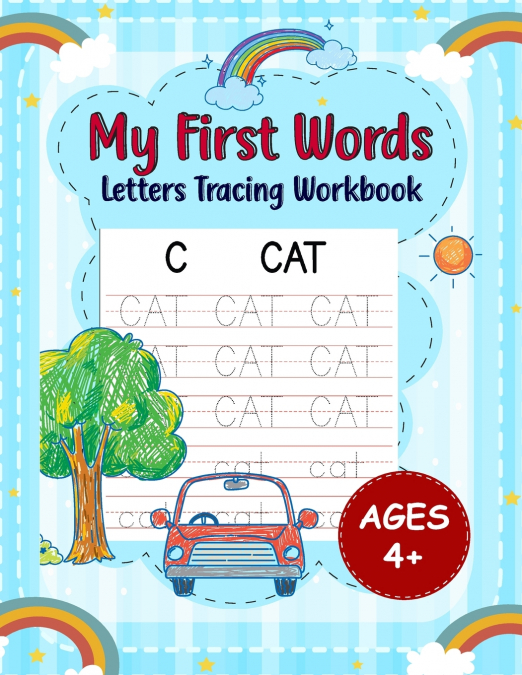 My First Words Letters Tracing Workbook for Kids Ages 4+