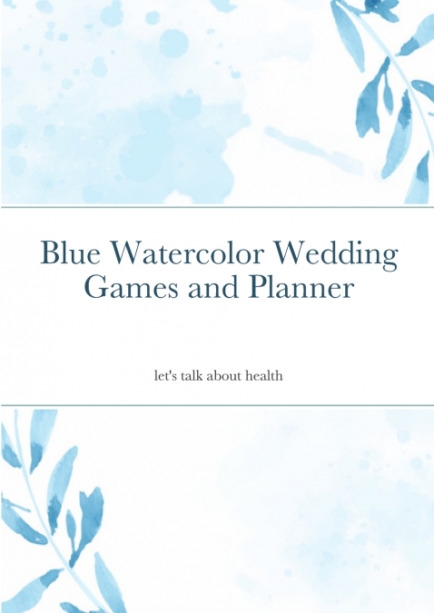 Blue Watercolor Wedding Games and Planner