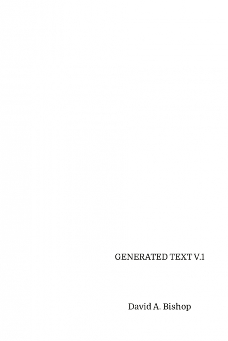 Generated Text, V.1