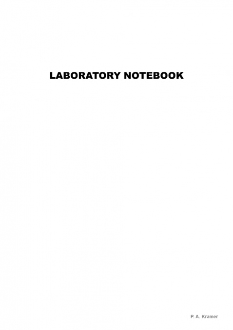 Laboratory Notebook