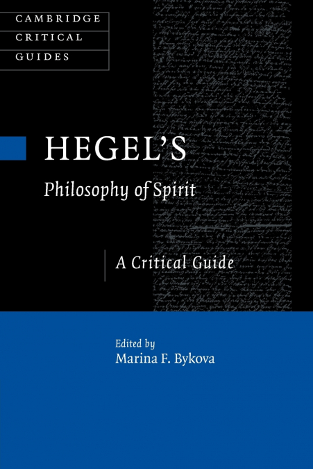 Hegel’s Philosophy of Spirit