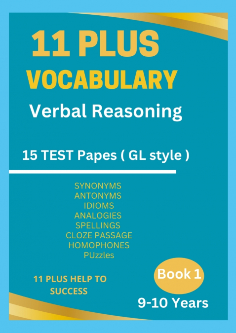 11 Plus Vocabulary Verbal Reasoning Book 1 -9 to 10 years