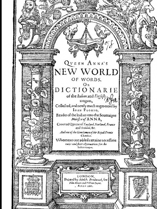 Florio’s  Italian English Dictionary of 1611