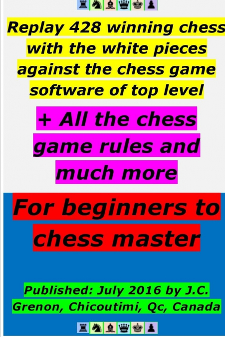 Replay 428 winning chess with the white pieces against the high chess software + All the chess rules and much more