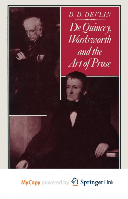 De Quincey, Wordsworth and the Art of Prose
