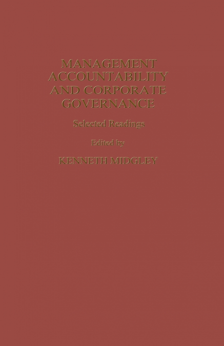 Management Accountability and Corporate Governance