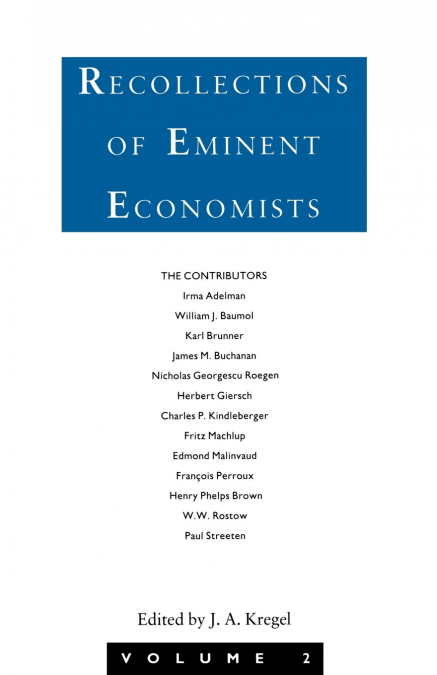 Recollections of Eminent Economists