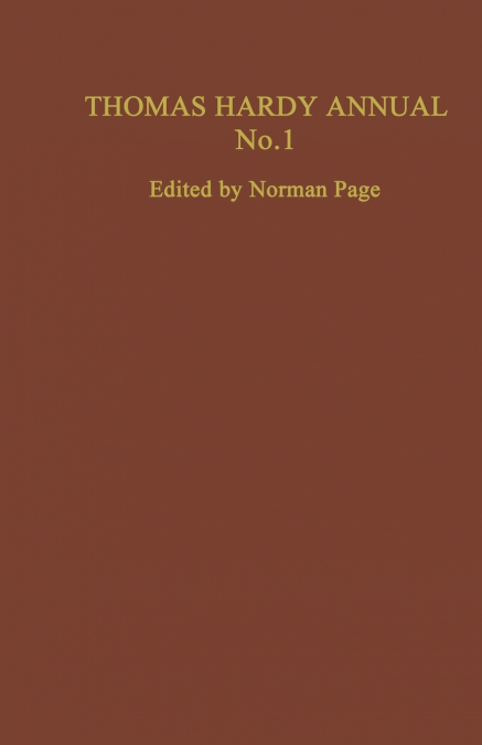 Thomas Hardy Annual No. 1
