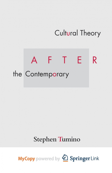 Cultural Theory After the Contemporary