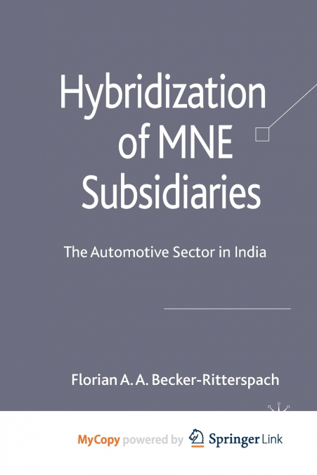Hybridization of MNE Subsidiaries