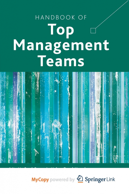 Handbook of Top Management Teams