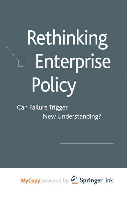 Rethinking Enterprise Policy