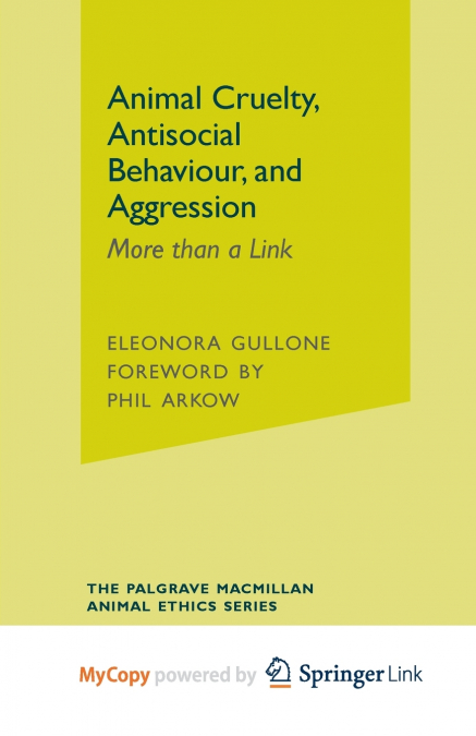 Animal Cruelty, Antisocial Behaviour, and Aggression