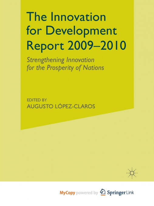The Innovation for Development Report 2009-2010