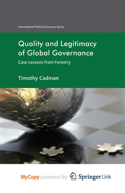 Quality and Legitimacy of Global Governance