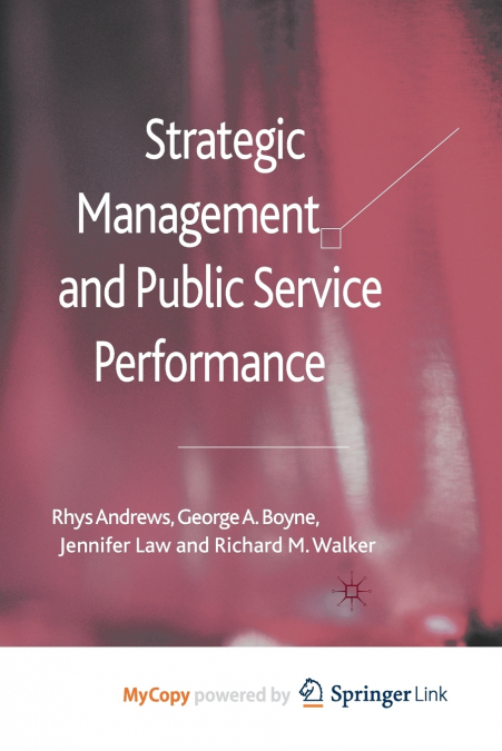 Strategic Management and Public Service Performance
