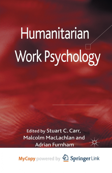 Humanitarian Work Psychology