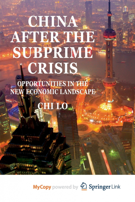 China After the Subprime Crisis