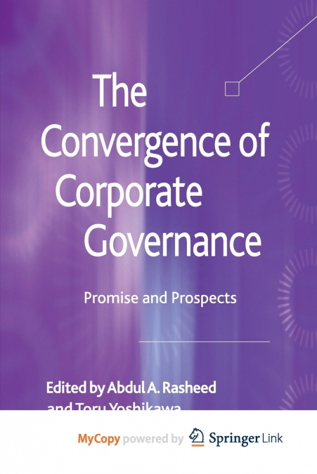 The Convergence of Corporate Governance