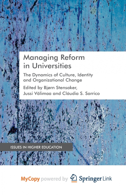 Managing Reform in Universities