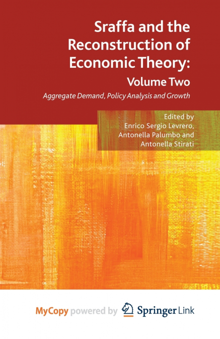 Sraffa and the Reconstruction of Economic Theory