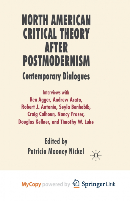 North American Critical Theory After Postmodernism