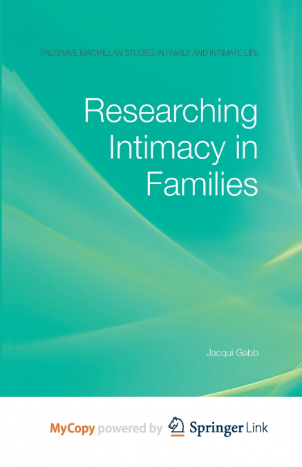 Researching Intimacy in Families