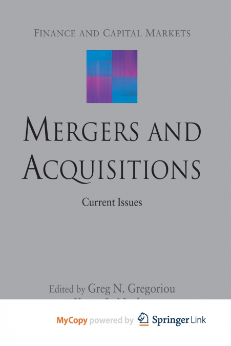 Mergers and Acquisitions