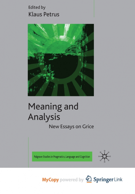 Meaning and Analysis
