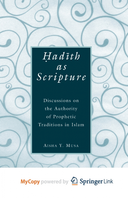 ?ad?th As Scripture
