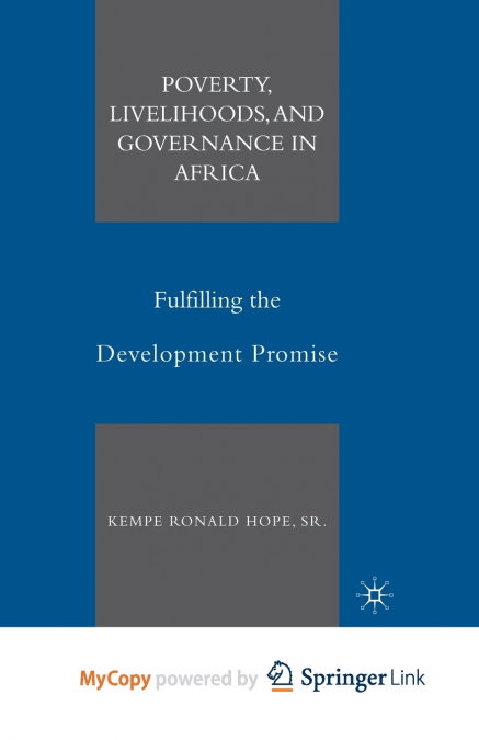 Poverty, Livelihoods, and Governance in Africa