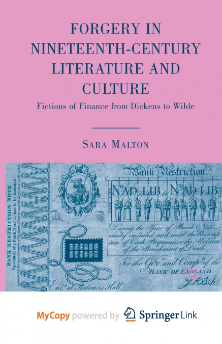 Forgery in Nineteenth-Century Literature and Culture