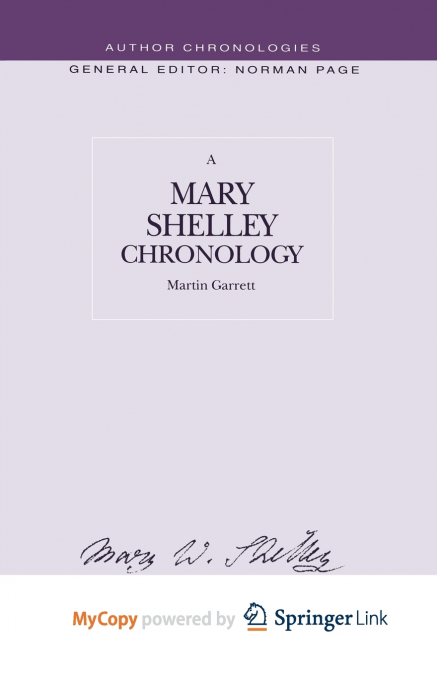 A Mary Shelley Chronology