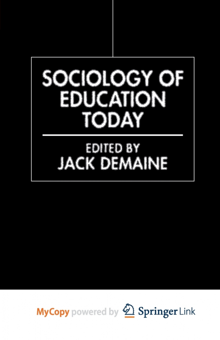 Sociology of Education Today