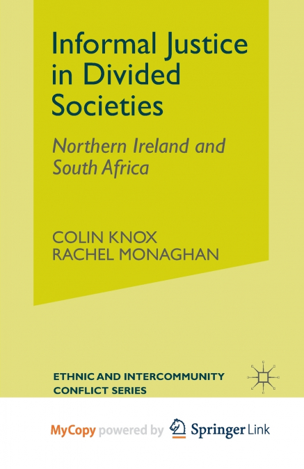 Informal Justice in Divided Societies