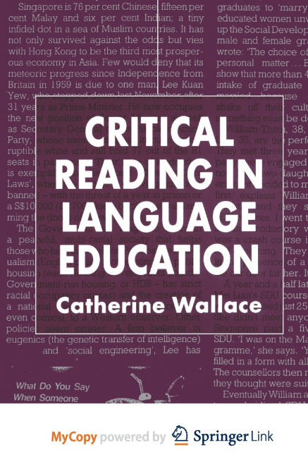 Critical Reading in Language Education