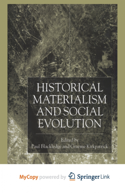 Historical Materialism and Social Evolution